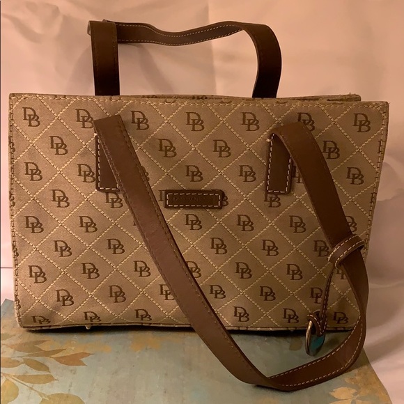 Dooney & Bourke Handbags - Tan and brown Dooney and Bourke canvas/leather bag